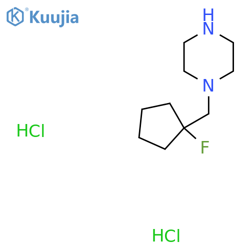 1-[(1-Fluorocyclopentyl)methyl]piperazine dihydrochloride structure