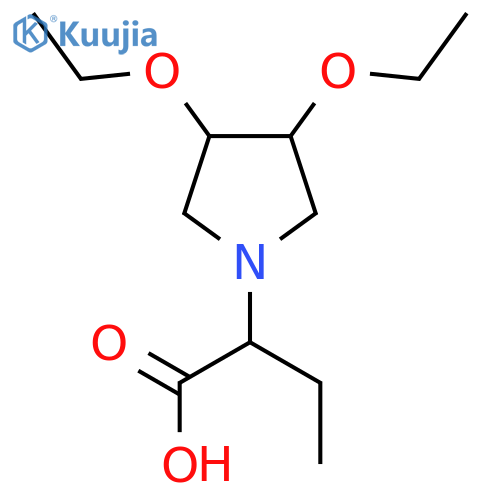 2-(3,4-Diethoxypyrrolidin-1-yl)butanoic acid structure