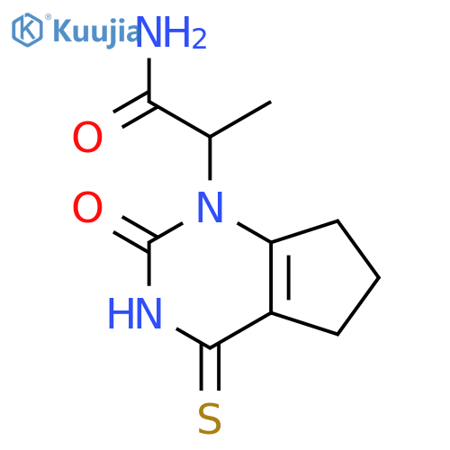 2-(2-Oxo-4-thioxo-2,3,4,5,6,7-hexahydro-1H-cyclopenta[d]pyrimidin-1-yl)propanamide structure