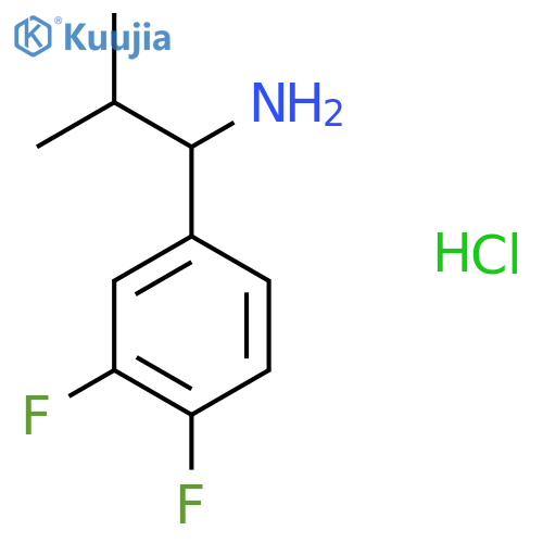 1-(3,4-Difluorophenyl)-2-methylpropan-1-amine hydrochloride structure