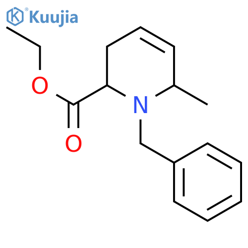 Ethyl 1-benzyl-6-methyl-1,2,3,6-tetrahydropyridine-2-carboxylate structure