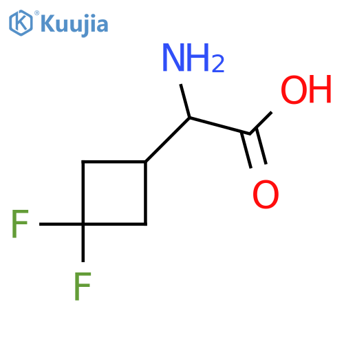 2-amino-2-(3,3-difluorocyclobutyl)acetic acid structure