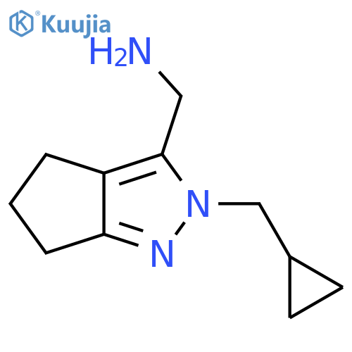 (2-(Cyclopropylmethyl)-2,4,5,6-tetrahydrocyclopenta[c]pyrazol-3-yl)methanamine structure
