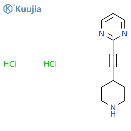 2-(Piperidin-4-ylethynyl)pyrimidine dihydrochloride structure