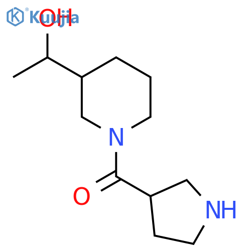 (3-(1-Hydroxyethyl)piperidin-1-yl)(pyrrolidin-3-yl)methanone structure