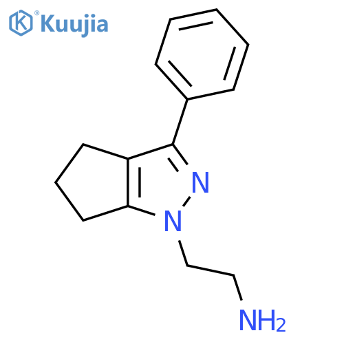 2-(3-Phenyl-5,6-dihydrocyclopenta[c]pyrazol-1(4H)-yl)ethan-1-amine structure