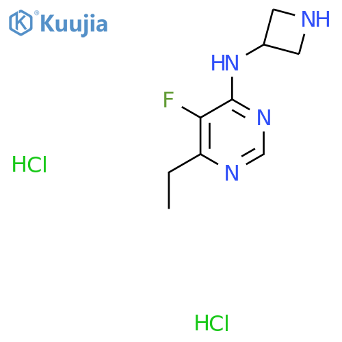 N-(Azetidin-3-yl)-6-ethyl-5-fluoropyrimidin-4-amine dihydrochloride structure