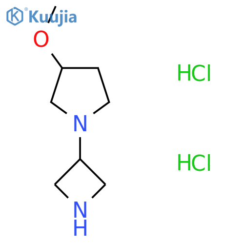 1-(Azetidin-3-yl)-3-methoxypyrrolidine dihydrochloride structure