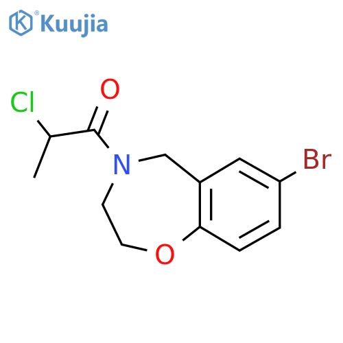 1-(7-Bromo-2,3,4,5-tetrahydro-1,4-benzoxazepin-4-yl)-2-chloropropan-1-one structure