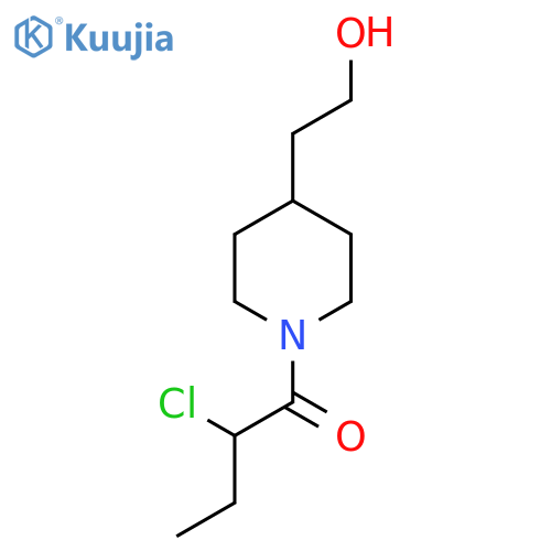 2-Chloro-1-(4-(2-hydroxyethyl)piperidin-1-yl)butan-1-one structure