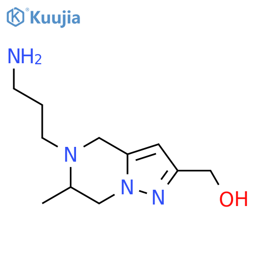 (5-(3-Aminopropyl)-6-methyl-4,5,6,7-tetrahydropyrazolo[1,5-a]pyrazin-2-yl)methanol structure