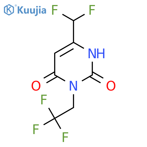 6-(Difluoromethyl)-3-(2,2,2-trifluoroethyl)-1,2,3,4-tetrahydropyrimidine-2,4-dione structure