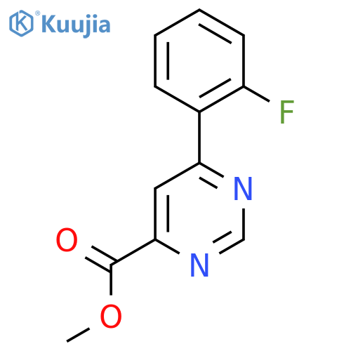 Methyl 6-(2-fluorophenyl)pyrimidine-4-carboxylate structure