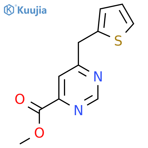 Methyl 6-[(thiophen-2-yl)methyl]pyrimidine-4-carboxylate structure