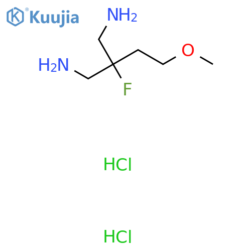 2-(Aminomethyl)-2-fluoro-4-methoxybutan-1-amine dihydrochloride structure