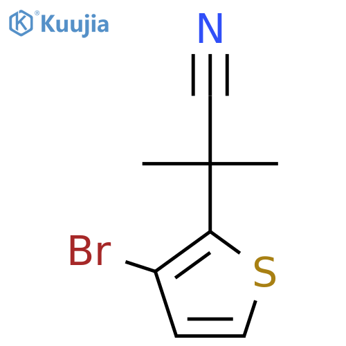 2-(3-Bromothiophen-2-yl)-2-methylpropanenitrile structure
