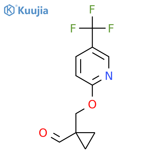 1-(((5-(Trifluoromethyl)pyridin-2-yl)oxy)methyl)cyclopropane-1-carbaldehyde structure