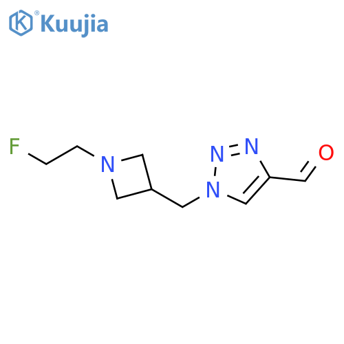 1-((1-(2-fluoroethyl)azetidin-3-yl)methyl)-1H-1,2,3-triazole-4-carbaldehyde structure