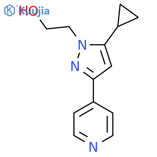 2-(5-cyclopropyl-3-(pyridin-4-yl)-1H-pyrazol-1-yl)ethan-1-ol structure