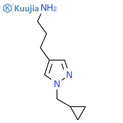 3-[1-(cyclopropylmethyl)-1H-pyrazol-4-yl]propan-1-amine structure