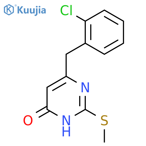 6-(2-chlorobenzyl)-2-(methylthio)pyrimidin-4(3H)-one structure