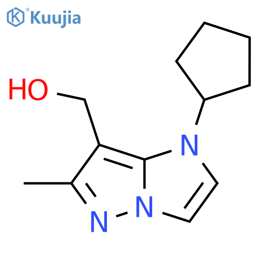 (1-cyclopentyl-6-methyl-1H-imidazo[1,2-b]pyrazol-7-yl)methanol structure