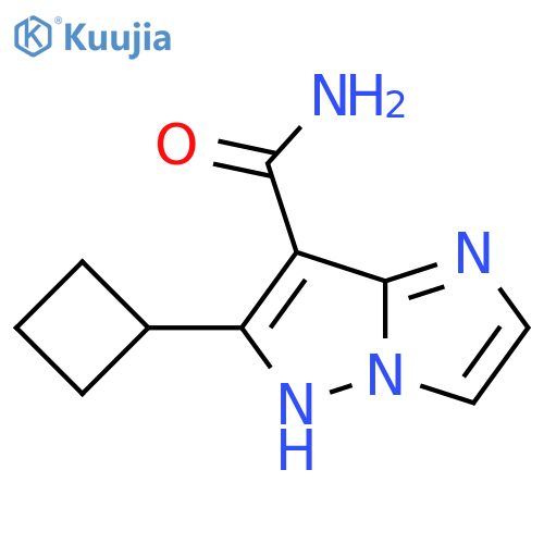 6-cyclobutyl-1H-imidazo[1,2-b]pyrazole-7-carboxamide structure