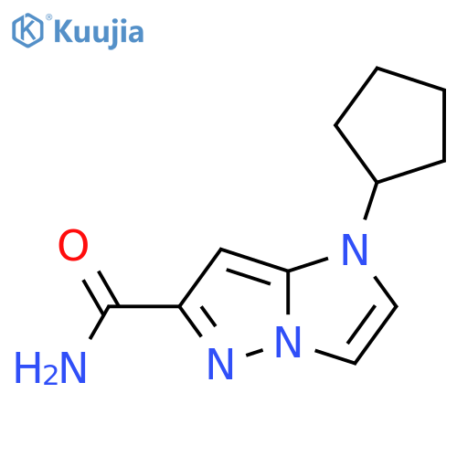 1-cyclopentyl-1H-imidazo[1,2-b]pyrazole-6-carboxamide structure