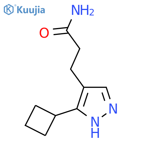 3-(3-cyclobutyl-1H-pyrazol-4-yl)propanamide structure