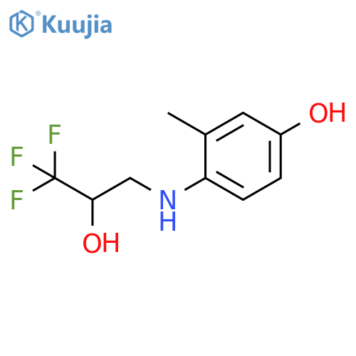 3-methyl-4-[(3,3,3-trifluoro-2-hydroxypropyl)amino]phenol structure