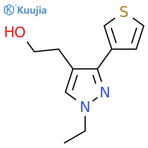 2-(1-ethyl-3-(thiophen-3-yl)-1H-pyrazol-4-yl)ethan-1-ol structure