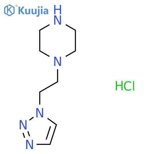 1-(2-(1H-1,2,3-triazol-1-yl)ethyl)piperazine hydrochloride structure
