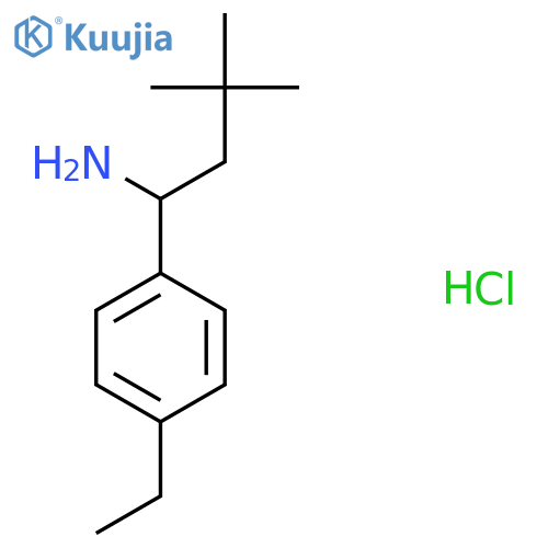 1-(4-Ethylphenyl)-3,3-dimethylbutan-1-amine hydrochloride structure