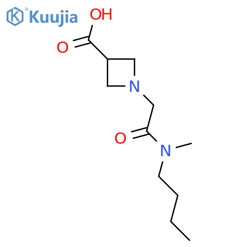 1-(2-(Butyl(methyl)amino)-2-oxoethyl)azetidine-3-carboxylic acid structure