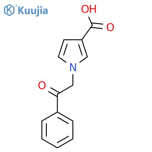 1-(2-Oxo-2-phenylethyl)-1H-pyrrole-3-carboxylic acid structure
