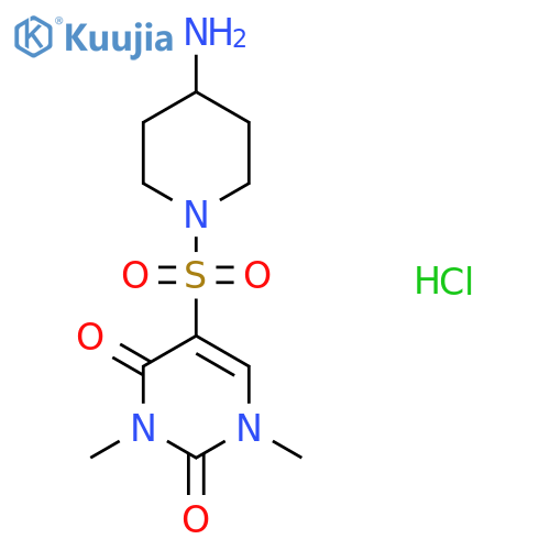 5-[(4-Aminopiperidin-1-yl)sulfonyl]-1,3-dimethylpyrimidine-2,4(1H,3H)-dione hydrochloride structure