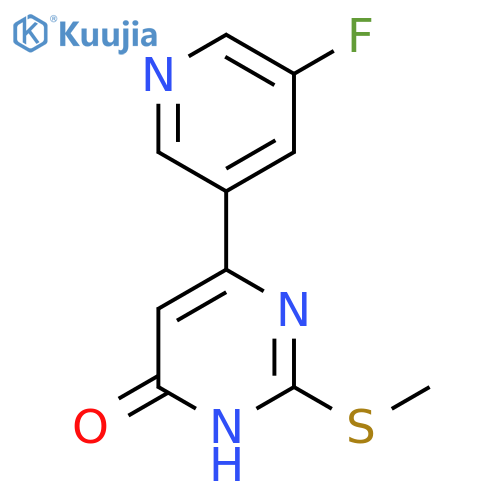 6-(5-fluoropyridin-3-yl)-2-(methylthio)pyrimidin-4(3H)-one structure
