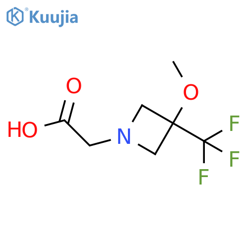 2-(3-Methoxy-3-(trifluoromethyl)azetidin-1-yl)acetic acid structure