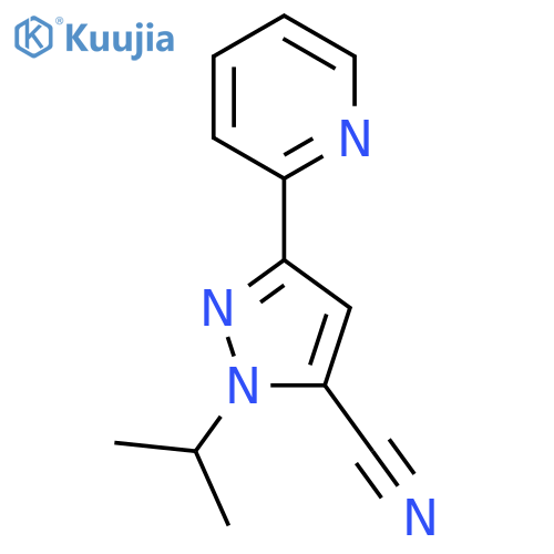 1-isopropyl-3-(pyridin-2-yl)-1H-pyrazole-5-carbonitrile structure