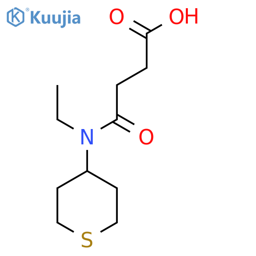 4-(ethyl(tetrahydro-2H-thiopyran-4-yl)amino)-4-oxobutanoic acid structure