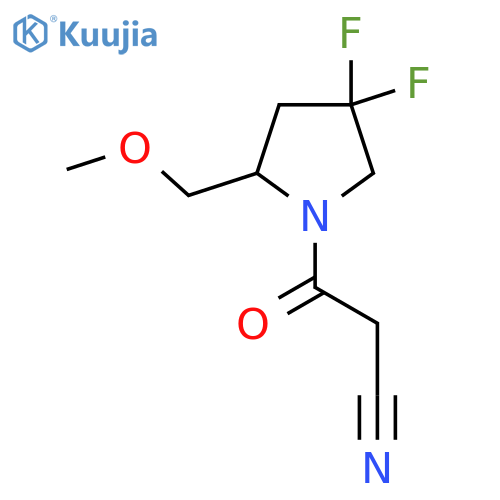 3-(4,4-Difluoro-2-(methoxymethyl)pyrrolidin-1-yl)-3-oxopropanenitrile structure
