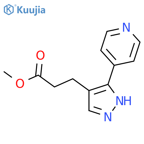 methyl 3-(3-(pyridin-4-yl)-1H-pyrazol-4-yl)propanoate structure