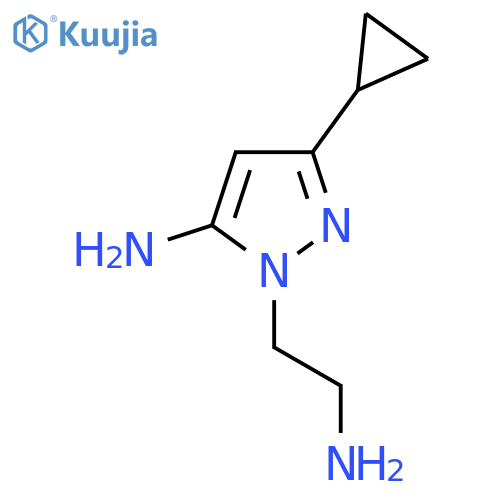 1-(2-Aminoethyl)-3-cyclopropyl-1H-pyrazol-5-amine structure