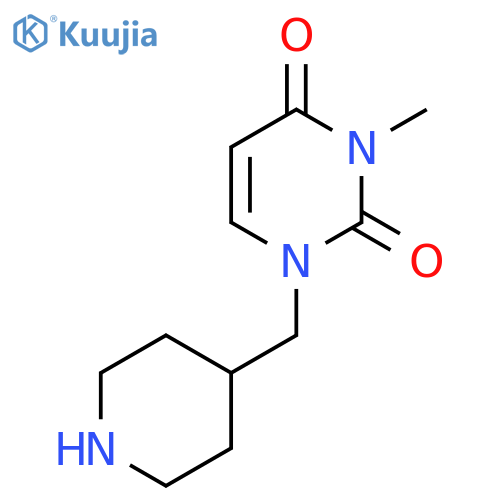 3-methyl-1-(piperidin-4-ylmethyl)pyrimidine-2,4(1H,3H)-dione structure