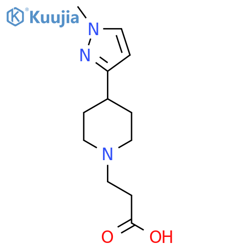 3-(4-(1-methyl-1H-pyrazol-3-yl)piperidin-1-yl)propanoic acid structure