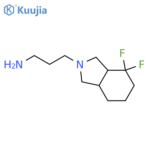 3-(4,4-difluorooctahydro-2H-isoindol-2-yl)propan-1-amine structure
