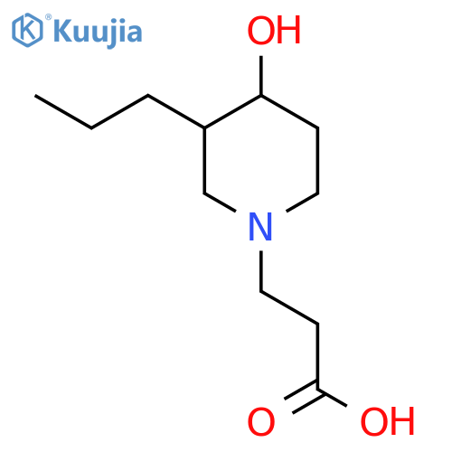 3-(4-Hydroxy-3-propylpiperidin-1-yl)propanoic acid structure