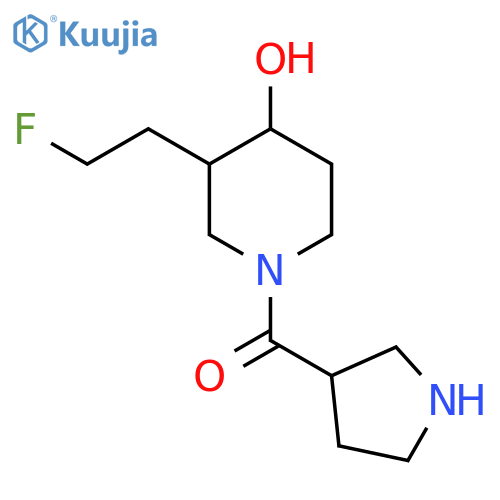 (3-(2-Fluoroethyl)-4-hydroxypiperidin-1-yl)(pyrrolidin-3-yl)methanone structure