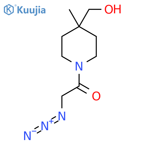 2-Azido-1-(4-(hydroxymethyl)-4-methylpiperidin-1-yl)ethan-1-one structure