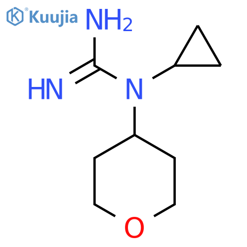 1-cyclopropyl-1-(tetrahydro-2H-pyran-4-yl)guanidine structure